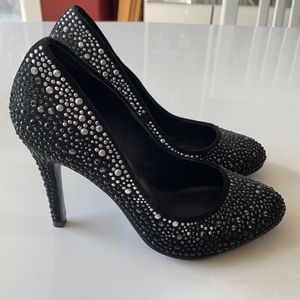 Aldo Size 7 Black bedazzled Heel